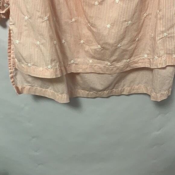 ELLE EMBROIDERY PEACH & WHITE BLOUSE‎ SIZE M - Picture 3 of 6